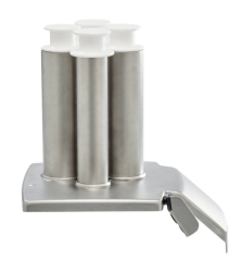 ROBOTCOUPE HLAVA SE 4 ROVNÝMI NÁSYPNÝMI TUBUSY / 2x O 50mm a 2x O 70mm - NEREZOVÁ OCEL
